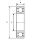 Подшипник 61901-2Z (ГОСТ: 1000901), СХ (Польша), 12х24х6 мм, шариковый радиальный