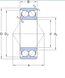 Подшипник 3310 A-2RS1/C3MT33 (ГОСТ: 3056310), SKF (Швеция), 50х110х44,4 мм, шариковый радиально-упорный