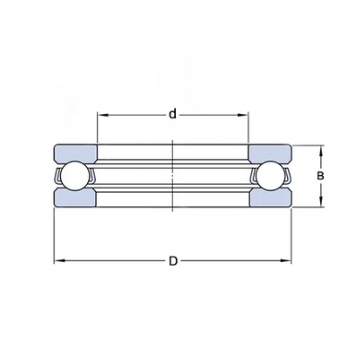 Підшипник 51217, SKF (Швеція), 85х125х31 мм, кульковий упорний за 3 992 грн