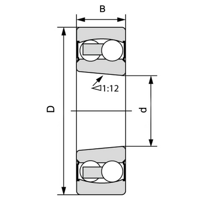 Подшипник 2205 E-2RS1KTN9, SKF (Швеция), 25x52x18 мм, шариковый самоустанавливающий за 1 482 грн