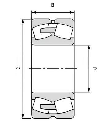 Подшипник 22310 E/C3 (ГОСТ: 53610), SKF (Швеция), 50х110х40 мм, роликовый сферический за 5 378 грн