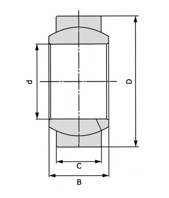 [Підшипник GE 025-ES-2RS, CX (Польща), 25х42х20 мм, шарнірний] за 105 грн