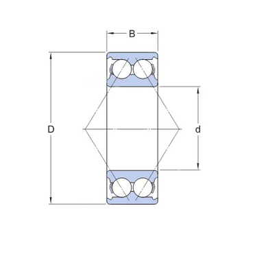 Підшипник 4205 ATN9, SKF (Швеція), 25х52х18 мм, кульковий радіальний за 1 252 грн