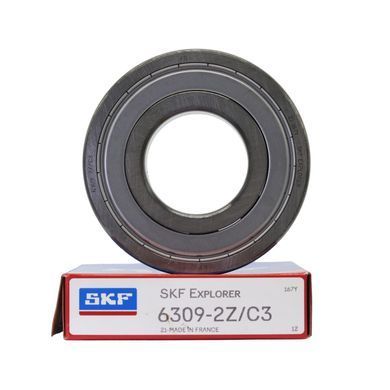 Підшипник 6309-2Z/C3 (ГОСТ: 70-80309), SKF (Швеція), 45x100x25 мм, кульковий радіальний за 881 грн