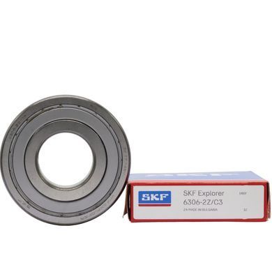 Подшипник 6306-2Z/C3 (ГОСТ: 70-80306), SKF (Швеция), 30x72x19 мм, шариковый радиальный за 351 грн