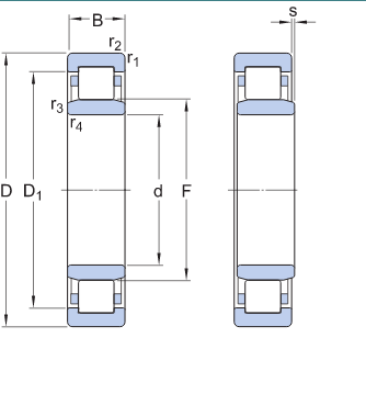 Подшипник NU 204 ECP (ГОСТ: 23204), SKF (Швеция), 20x47x14 мм, роликовый цилиндрический за 1 055 грн