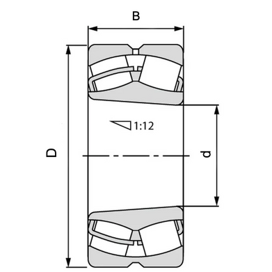 Подшипник 22315 E (ГОСТ: 53615), SKF (Швеция), 75x160x55 мм, роликовый сферический за 12 183 грн