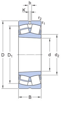Подшипник 23148 CCK/W33, SKF (Швеция), 240х400х128 мм, роликовый сферический за 88 647 грн