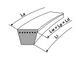Ремень клиновый C 3585 (В-3585), Endura (Индия), 22х14х3585 мм