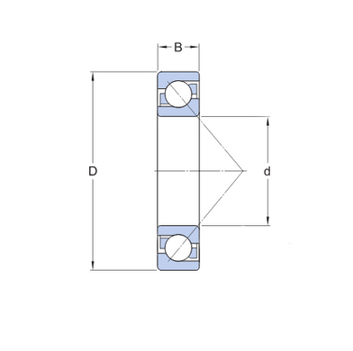 Підшипник 7209 BEP, SKF (Швеція), 45x85x19 мм, кульковий радіально-упорний за 2 005 грн