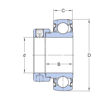 Подшипник YET 211-200, SKF (Швеция), 50,8x100x48,4 мм, шариковый радиальный за 1 895 грн