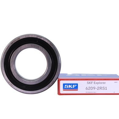 Підшипник 6209-2RS1 (ГОСТ: 180209), SKF (Швеція), 45x85x19 мм, кульковий радіальний за 641 грн