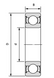 Подшипник 62206 2RS (ГОСТ: 180506), FAG (Германия), 30х62х20 мм, шариковый радиальный