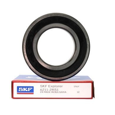 Підшипник 6211-2RS1 (ГОСТ: 180211), SKF (Швеція), 55x100x21 мм, кульковий радіальний за 958 грн
