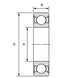 Підшипник 6203 ENC 2Z 330° C, BRL (Іспанія), 17х40х12 мм, кульковий радіальний високотемпературний