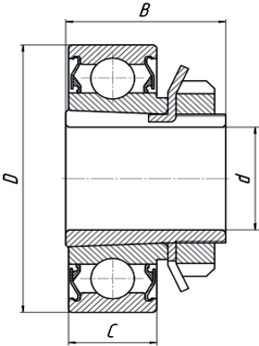 Підшипник 380707, CT (Китай), 35х85х35 мм, кульковий радіальний за 293 грн