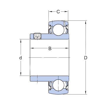 Подшипник YAR 212-207-2F, SKF (Швеция), 61,913х110х65,1 мм, шариковый радиальный за 3 089 грн