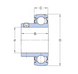 Подшипник YAR 212-207-2F, SKF (Швеция), 61,913х110х65,1 мм, шариковый радиальный