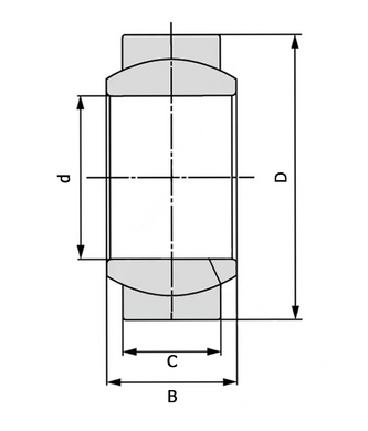 [Підшипник GE 45 ES (ГОСТ: ШСП 45), CT (Китай), 45х68х32 мм, шарнірний] за 143 грн