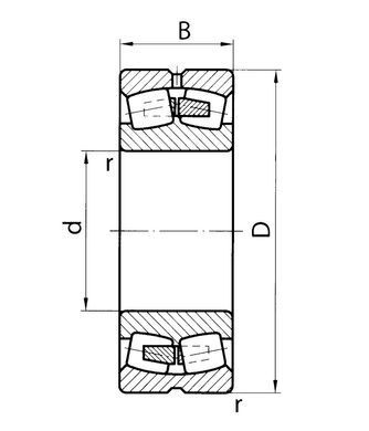 Підшипник 22320 W33M, ZVL (Словаччина), 100х215х73 мм, роликовий сферичний самоцентруючий за 11 098 грн