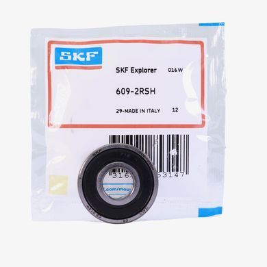 Підшипник 609-2RSH (ГОСТ: 180019), SKF (Швеція), 9x24x7 мм, кульковий радіальний за 124 грн