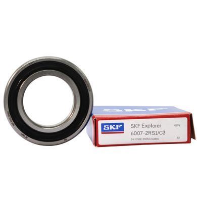 Підшипник 6007-2RS1/C3 (ГОСТ: 70-180107), SKF (Швеція), 35x62x14 мм, кульковий радіальний за 306 грн
