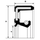 Сальник 025-42-7 2.2 TC, EXL (Китай) двухбортный с пружиной