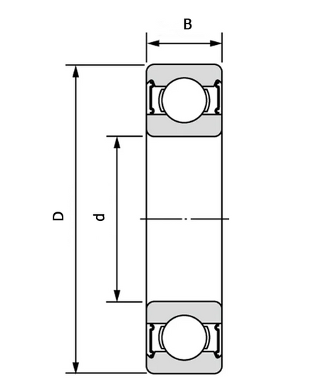 Купити Підшипник 608 2RS (ГОСТ:180018), CX (Польща), 8х22х7 мм
