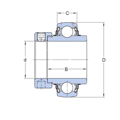 Подшипник YEL 208-108-2F, SKF (Швеция), 38,1х80х56,3 мм, шариковый радиальный за 1 260 грн