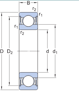 Подшипник 61804-2RZ (ГОСТ: 1000804), SKF (Швеция), 20х32х7 мм, шариковый радиальный за 760 грн