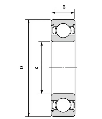 Підшипник 61910-ZZ (ГОСТ: 1000910), CX (Польща), 50х72х12 мм, кульковий радіальний за 198 грн