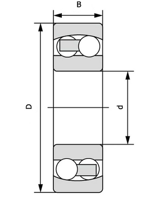 Подшипник 1211 K-TVH-C3, FAG (Германия), 55х110х21 мм, шариковый самовыравнивающийся за 1 644 грн