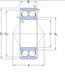 Подшипник 3311 A-2Z/C3MT33, SKF (Швеция), 55х120х49,2 мм, шариковый радиально-упорный