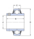 Підшипник YAR 205-2F/AG, SKF (Швеція), 25x52x34,1 мм, кульковий радіальний