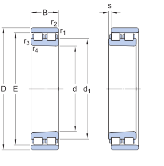 Підшипник NU 206 ECP, SKF (Швеція), 30x62x16 мм, роликовий циліндричний за 1 348 грн