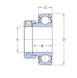 Подшипник YET 209-112, SKF (Швеция), 44,45х85х43,7 мм, шариковый радиальный